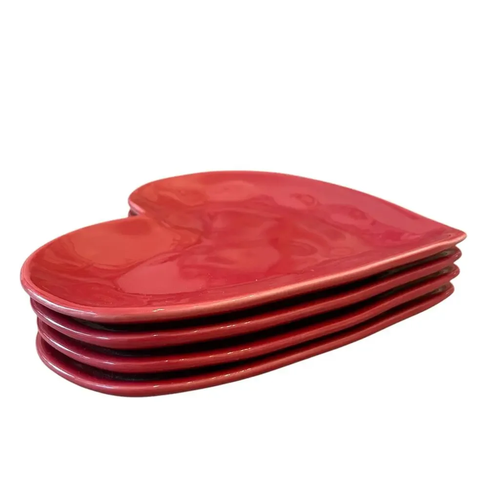 Copied -  New Target Threshold Pink Heart Melamine Dinner Plate Set of (4)